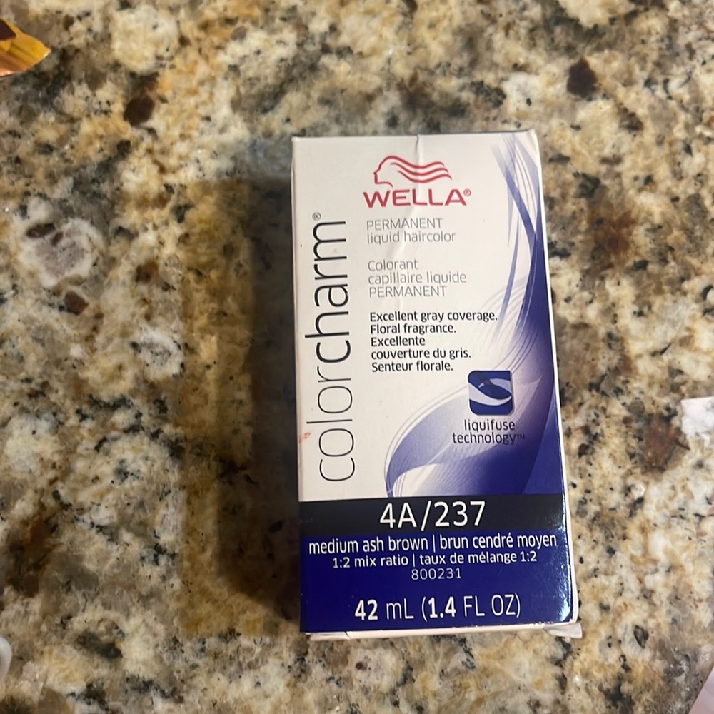Wella Color Charm 4A/237 Medium ash brown Permanent Hair Liquid Color NEW 1.4 oz